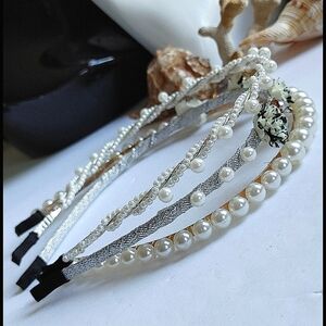 3 Pearl Single Headbands